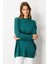Ribana Detaylı Triko Tunik-Zümrüt 3