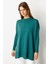 Ribana Detaylı Triko Tunik-Zümrüt 4