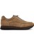 Erkek Vizon Bağcıklı Kalın Tabanlı Nubuk Deri Casual Sneaker 25WFD6951V3 1