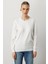Yuvarlak Yaka Angora Triko Kazak-Ekru 2