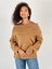 Kadın Madonna Yaka Camel Triko Kazak 6