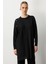 Omzu Düğme Detaylı Triko Tunik-Siyah 4