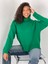 Kadın Kısa Kesim Boğazlı Yeşil Triko Kazak 3