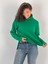Kadın Kısa Kesim Boğazlı Yeşil Triko Kazak 4