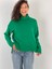 Kadın Kısa Kesim Boğazlı Yeşil Triko Kazak 5
