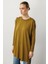 Büyük Beden Düğme Detaylı Triko Tunik-HARDAL 3