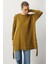Büyük Beden Düğme Detaylı Triko Tunik-HARDAL 4