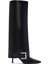 Kadın Siyah Tokalı Ince Topuklu Deri Çizme 25WFD491818 1