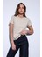 Bej Basic Kadın T-Shirt 3