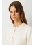 Düğme Detaylı Triko Hırka-EKRU 2