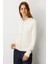 Düğme Detaylı Triko Hırka-EKRU 3