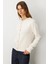 Düğme Detaylı Triko Hırka-EKRU 5