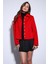 Kırmızı Gömlek Yaka Kısa Kaşe Ceket 2