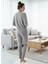 Kadın Gri Polar Pijama Takım 4