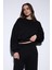 Siyah Basic Kadın Sweatshirt 3