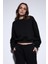 Siyah Basic Kadın Sweatshirt 4