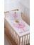 %100 Pamuk Anne Yanı Beşik Nevresim Takımı (60X100) Pembeli Balerin 1