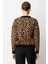 Leopar Desenli Triko Kazak-SİYAH 8