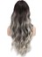 Perçemli Uzun Su Dalgası Fiber Sentetik Peruk- Ombre ve Röfleli 4