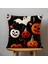 Çift Taraflı Dijital Baskı Kırlent Kılıfı Keçe Işi Gürünümlü Hallowen - Cadılar Bayramı Desenli 2