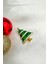 Yılbaşı Özel Incili Yeşil Pul Detay Çam Ağacı Broş (4cm) 5