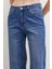 Yüksel Bel Wide Leg Jean Mavi 5