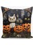 4 Lü Çift Taraflı Dijital Baskı Kırlent Kılıfı Hallowen/cadılar Bayramı Desenli Çocuk Odası 3