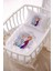 Isme Özel %100 Pamuk Park Yatak ve Anne Yanı Pike Seti 75X120 cm Prenses 1