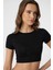 Siyah Basic Crop Kadın Top 3