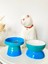 Seramik Kedi ve Köpek Mama Su Kabı Luna- Ayaklı Model 2'li(Turkuaz) 2