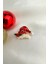 Yılbaşı Özel Inci Detay Kırmızı Tasarım Noel Şapka Broş (2cm) 5
