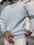 Erkek Düz Siyah Baskısız Bisiklet Yaka Oversize Sweatshirt Sweat Erkek Spor Gym Fitness Sweatshirt 1