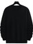 Erkek Düz Siyah Baskısız Bisiklet Yaka Oversize Sweatshirt Sweat Erkek Spor Gym Fitness Sweatshirt 5