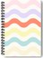 Pastel Retro Temalı Tasarım Tel Spiralli 4'lü Hatıra, Günlük, Ajanda, Anı, Okul Defter Seti 2