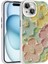 Apple iPhone 14 Kılıf Çiçek Desenli Parlak Taşlı Sert Silikon Zore Garden Kapak 1
