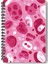 Pembe Leopar Desenli Tasarım Tel Spiralli 4'lü Hatıra, Günlük, Ajanda, Anı, Okul Defter Seti 5