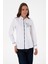 Kadın Beyaz Gömlek Desenli 50316397-VR013 3