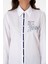 Kadın Beyaz Gömlek Desenli 50316397-VR013 6