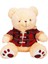 Bfs 1510 Ekose Elbiseli Peluş Ayı 45 cm -Sunman 1