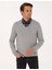 Erkek Açık Gri Melanj Slim Fit V Yaka Basic Triko Kazak 50314190-VR091 3