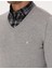 Erkek Açık Gri Melanj Slim Fit V Yaka Basic Triko Kazak 50314190-VR091 7