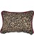 Jasmin Spot - Kırmızı Deri Biye Detaylı Leopar Desenli Kırlent Kılıfı - 50X40CM 1
