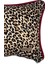 Jasmin Spot - Kırmızı Deri Biye Detaylı Leopar Desenli Kırlent Kılıfı - 50X40CM 3