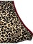 Jasmin Spot - Kırmızı Deri Biye Detaylı Leopar Desenli Kırlent Kılıfı - 50X40CM 5