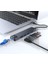 6 Port USB Hub 3.0 Type C Giriş Ethernet/hdmı Dönüştürücü Çoklayıcı Çoğaltıcı (Gri) 3