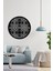 Siyah Dairesel Geometrik Desenli Metal Tablo 1