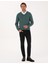 Erkek Yeşil Slim Fit V Yaka Basic Triko Kazak 50314190-VR054 4