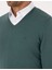 Erkek Yeşil Slim Fit V Yaka Basic Triko Kazak 50314190-VR054 7