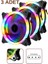3 Adet 120MM Rainbow Rgb Kasa Fanı 12 cm Renkli Gökkuşağı Fanı 2