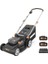 WG737E Nitro Akülü Çim Biçme Makinesi 40 V (2 x 20 V) – Güçlü Fırçasız Motor – 37 cm Kesme Genişliği – 6 Kesme Yüksekliği Kademesi (20 – 70 Mm) – 40 L Çim Toplama Torbası – 2 x 4 Ah Akü ve Çift 1